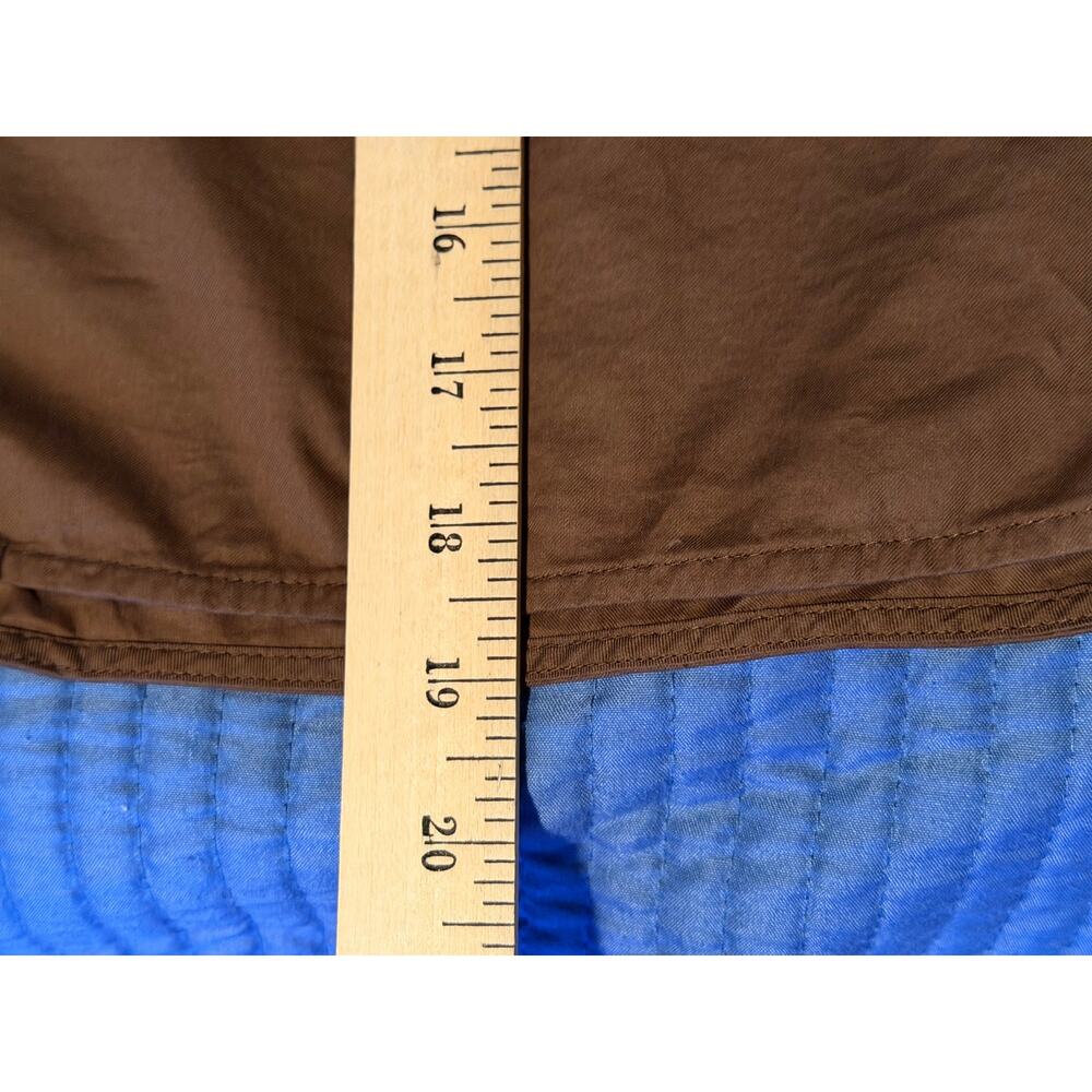 Everlane Brown Long Sleeve Button Down Cropped Cotton PJ Top Blouse Sz XS - Picture 10 of 12